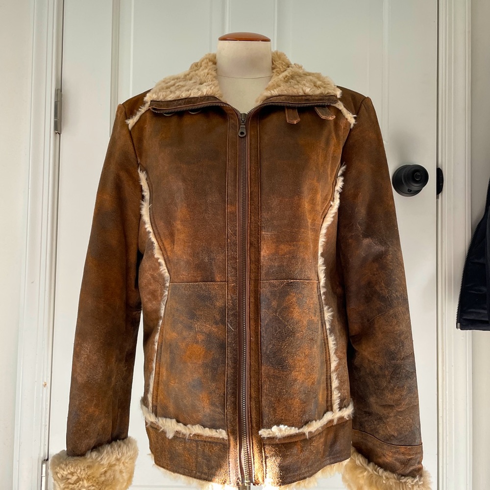 Leather coat